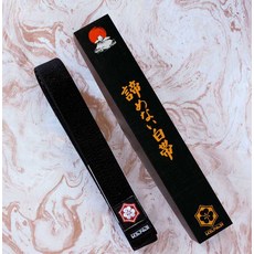  칸지 벨트 주짓수 유도 무술 훈련 브라질리언 선물용, 블랙벨트 화이트 헤드 A3 