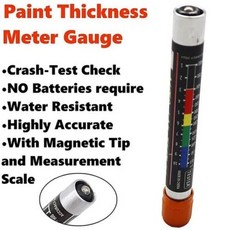 Car Crash Pen Paint Meter Tester Coat Coating Tester With Tip Magnetic Thickness Scale Check Indicat, 1) Brown - 크레시게이지