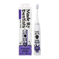 Made By Dentists 아동용 충전식 전동 칫솔 (교체용 헤드 2개 및 충전기 포함) - 외계인 버전