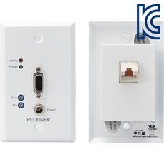 벽부 판넬형 월 플레이트 VGA 11 리피터 LAN 연결 300미터, VGA 1:1 리피터 300m
