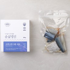 코야드 순살생선 고루고루 3종세트 200g 고등어 삼치 가자미