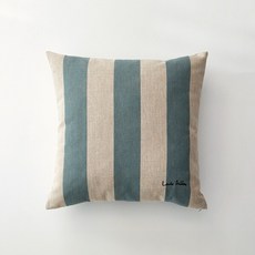 [로라애슐리] 네오 민트 스트라이프 사각 쿠션 50X50