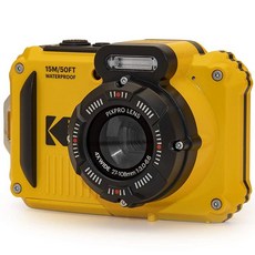 KODAK PIXPRO WPZ2 코닥 방수 디지털 카메라 16MP 4X 광학 줌 2.7인치 LCD 풀 HD 비디오 옐로우, Yellow