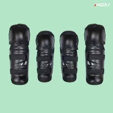 MOXI 킥보드 자전거 오토바이 무릎 팔꿈치 보호대 4개 1세트 2세대, 블랙