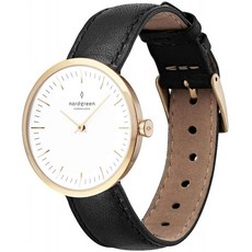 남성 시계 노드 그린] Nordgreen Infinity 북유럽 골드 남여 아날로그 32mm (소) 시계 블랙 가죽 스트랩