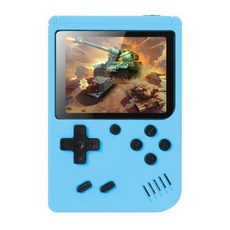 레트로 마카롱 미니 게임 콘솔 게임기 어린이 향수 박스 싱글 더블 3 인치 800 인 1, 19 Light Blue 400 in 1, 1개