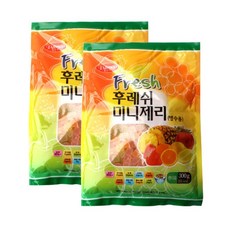 [천삼백케이] [메가커피] 팥모아 빙수용 과일맛 젤리 300g 2개세트, 단품