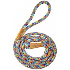 Woflinen 7ft Ultra Reflection (Rainbow) Fatric Series 프리미엄 도그 슬립 끈 - 대형 게이지 마운팅 로프로 제작 - 풀러 중, 단일옵션
