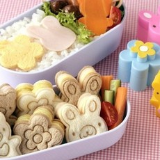 [햇볕과너] 이홈베이킹 샌드위치메이트 커터 세트 토끼 곰 꽃 모양틀 다양한모양틀 샌드위, 토끼 곰 꽃 모양틀 * 1세트, 1세트