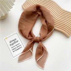 솔리드 컬러 손수건 실크 넥 스카프 여성용 작은 숄 및 랩 반다나 헤드 스카프 스퀘어 헤어 밴드 히잡 스카프 70CM