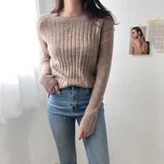 레이밍 알파카 라운드 니트