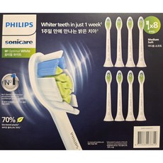 필립스 실속형 소닉케어 칫솔모 옵티멀 화이트, HX6068/67, 8개