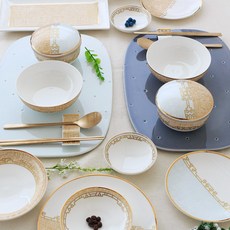 한국도자기 결 예단반상기세트 18PCS+예단 수저세트, 예단포장O, 1개