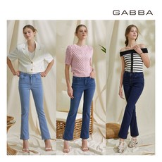 [가바] GABBA 24SS 썸머 라이트쿨 세미플레어핏 여성 데님 3종