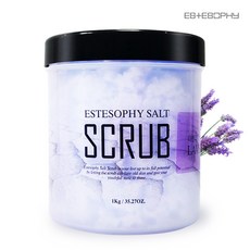 에스테소피 바디 스크럽 솔트 솝 라벤더, 1kg, 1개