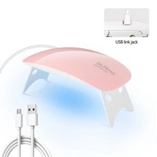 접이식 퀵 드라이 네일 램프 UV LED 머신 젤 광택제 건조기 매니큐어 도구 전문 장비 6W, 02 Pink, 1개