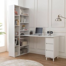 쉘라가구SA 마이오 1600 H형 책상세트, 네이비