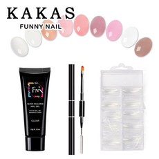 [퍼니네일] 네일연장세트-폴리젤 네일스파츌라 듀얼팁 15g 30g, 1개, 폴리젤세트15g-09