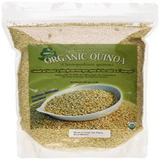 Indus Organics White Quinoa Seeds 2 Lb Bag 99% Purity Pre-Washed Premium Quality Non-gmo Fresh, 1