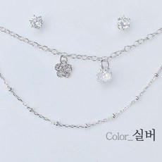 실버초커팔찌세트