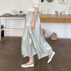 새틴롱스커트