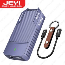 JEYI 40Gbps USB 4.0 M.2 NVMe SSD 인클로저 M2 To Type-c 4.0 솔리드 스테이트 드라이브 케이스 Thunderbolt 4/3 USB 3.2/3.1, 없음, 2464-Pro