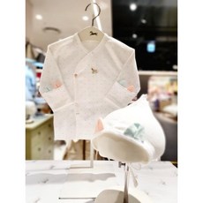  에뜨와 토드배내저고리 귀달이모 2종 세트 (오프화이트) 07R11700A 임신준비 출산선물 신생아선물 