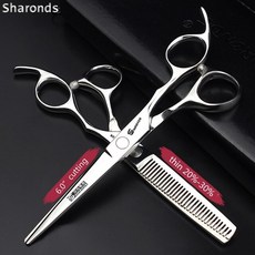 미용사 특수 미용 가위 세트 일본 440c 헤어 커팅 5.5 인치 6 7, 13 6 inch 2PC, 2개