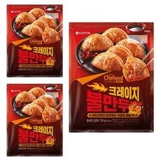 롯데 크레이지 불만두 350g x 3개 / 불닭 만두 매운만두