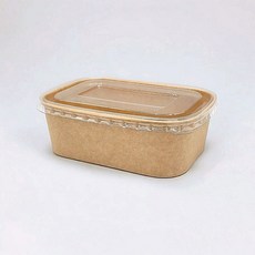 크라프트 사각용기 세트 750ml, 1세트, 25개 25개입