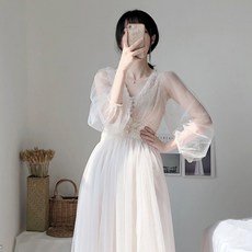 해외신상 셀프웨딩드레스 송혜교원피스 오간자원피스 시스루