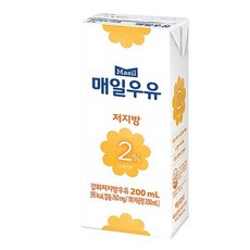매일우유 멸균 저지방우유 2%, 200ml, 72개