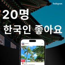인스타그램 한국인 좋아요 늘리기 20명, 좋아요 20명
