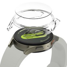 링케 갤럭시워치7 링케 슬림 하드 케이스 40mm44mm 강화유리 필름 글라스 콤보, 갤럭시 워치7 40mm, 클리어 + 템퍼드 글라스1매(콤보)