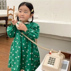 키즈봉봉 여아 봄신상 인기코디 그린러뷰원피스
