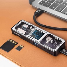 DOCKCASE 7in1 디스플레이 도킹스테이션 HDMI 멀티허브, 블랙