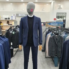 본 BON스판조직물 라이크라 크레이프 조직물수트BN8WJA554BL