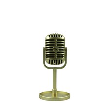 시뮬레이션 소품 마이크 클래식 레트로 다이나믹 보컬 마이크 마이크 유니버설 스탠드 라이브 퍼포먼스 가라오케 스튜디오 녹음|마이크|, 1개, Black, 단일