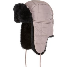 남성 여성을 위한 러시아 Ushanka 겨울 양가죽 모피 비행사 사냥꾼 모자, Medium-Large, Grey W/ Black Fur - 남성모피모자