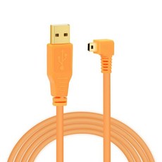 미니 USB 케이블 캐논 5D3 5D2 6D2 80D 750D 카메라 연결 컴퓨터 케이블 슈팅 케이블 디지털 카메라 케이블, 02 USBMini Elbow, 0 .5m