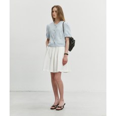 [매장정품] 던스트 DUNST VOLUME SLEEVE 트위드 자켓 SOFT 블루_UDJA4B222B1