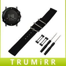 Delkien suunto 코어 24mm 나일론 zulu 스트랩 어댑터+도구 시계밴드