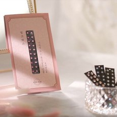 [핑크박스] 더쁘띠스톤 스와로브스키 정품 귀지압 스톤패치 귀침 BEST 투톤컬러 15종, 01_화이트+실크, 1세트