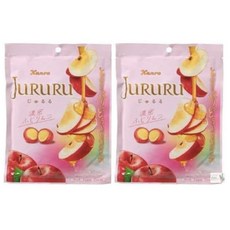 칸로 쥬루루 농밀 후지 사과 맛 캔디 사탕 60g 2봉지 + 오리지널 카드 포함, 2개