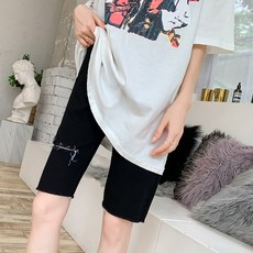 차이나 굴 얼간아줌마 핏아우터 얇은 캐쥬얼 산전바지 여성 임부팬츠 여름옷 스타일리쉬 하이