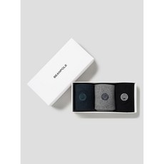 [빈폴ACC(골프)](BE37KTB52R)남성 클래식 장목 양말 3족 SET - 네이비