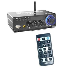 블루투스 5.1 미니 앰프 HIFI 스테레오 디지털동축 고저음 조절 2.1채널 T1 USB, 2.1앰프(12V전원 별도필요)