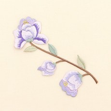 소잉홀릭 블루밍 꽃 자수장식 퍼플 73-888 / 한복자수패치