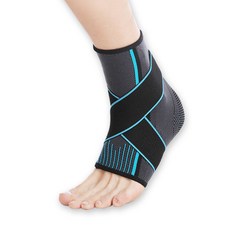 발목보호대-추천-로지 압축스트랩 발목 보호대, 블루