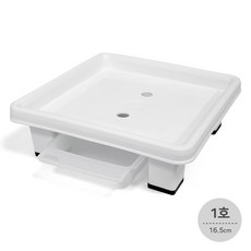 마이플랜트 고정식 정사각 화분 받침대 플라스틱 물받침, 화이트